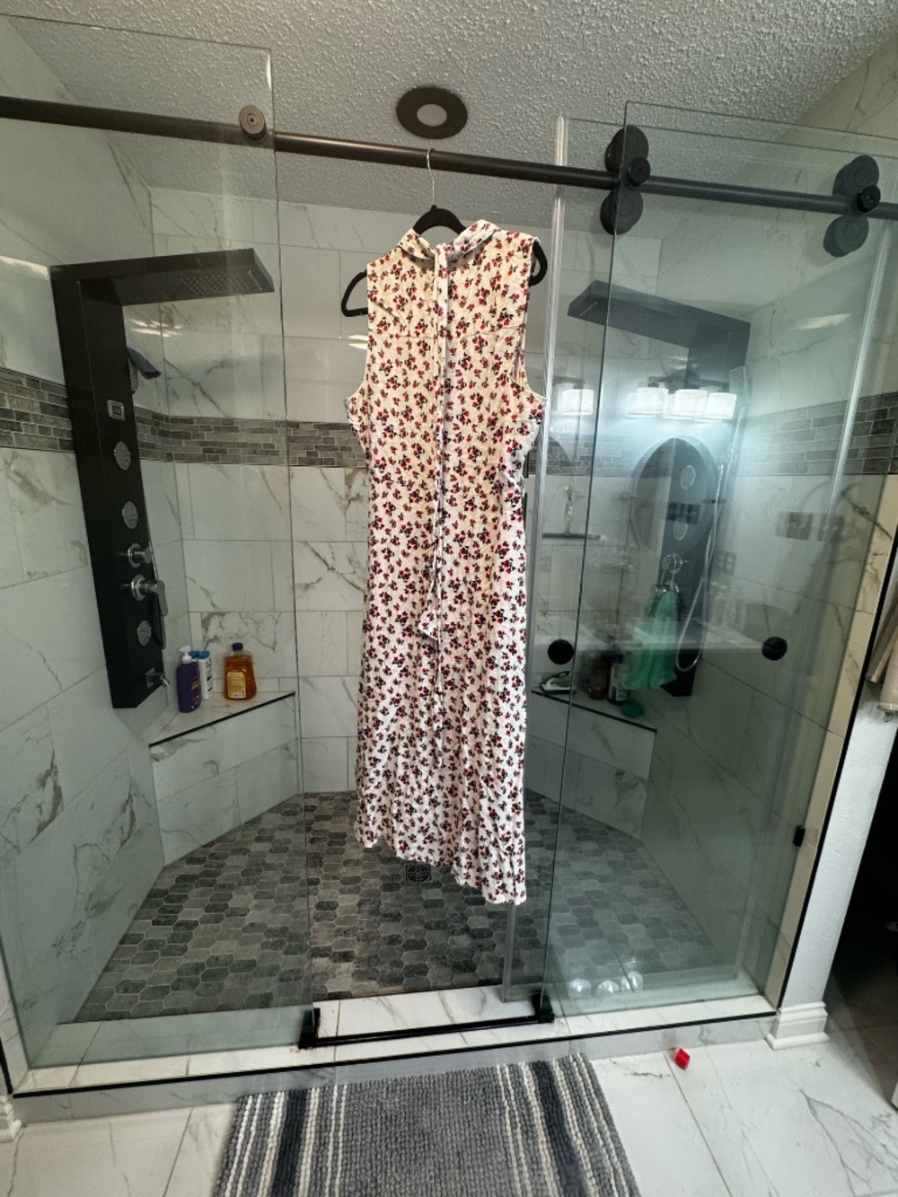 100% Linen, 90s inspired midi dress - Picture 3 of 5